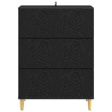 Drawer Cabinet Black 66 x 34.5 x 90 cm Engineered Wood 895066