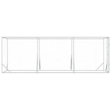 Outdoor Dog Kennel Silver 2x6x2 m Galvanised Steel 3190452
