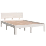 Bed Frame without Mattress White 120x190cm Small Double 810466