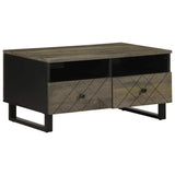 Coffee Table Black 80x54x40 cm Solid Wood Mango 4017697