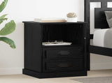 Bedside Cabinet 2 pcs Black Oak 36 x 43 x 60 cm Engineered Wood 881401