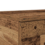 ZNTS Bed Drawers Old Wood 120x36,5x16,5 cm Engineered Wood 866945