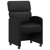 Dining Chairs with Wheels 2 pcs Black 58 x 65 x 98 cm 42017890