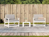 3 Piece Garden Lounge Set White Solid Wood Pine 832631