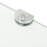 Corner Shelves 2 pcs with Chrome Supports Glass Clear 35x35 cm 3051593