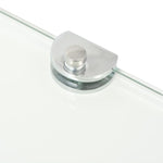 Corner Shelves 2 pcs with Chrome Supports Glass Clear 35x35 cm 3051593