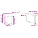 Basin Shelf Wall Mounted Steel and Solid Wood Oak 3302473