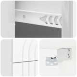 Wall-Mounted Bedside Cabinet High Gloss White 33 x 34.5 x 40 cm 898133