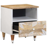 ZNTS Bedside Cabinet 40x33x46 cm Solid Wood Mango 4018670