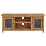TV Cabinet 110x35x44 cm Solid Oak Wood 327435