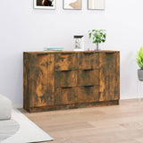 Sideboards 2 pcs Smoked Oak 60x30x70 cm Engineered Wood 3115793