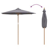 Garden Parasol Dark Grey 240 x 260 cm Bamboo 4108087