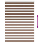 ZNTS Zebra Blind Brown 155x200 cm Fabric Width 150.9 cm Polyester 4014376