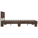 Bed Frame without Mattress Brown Oak 140x190 cm 3280216