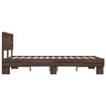 Bed Frame without Mattress Brown Oak 140x190 cm 3280216