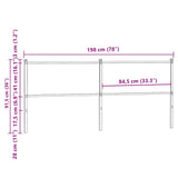 Replace Headboard Brown Oak 190 cm Engineered Wood and Steel 4007802
