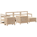 ZNTS 7 Piece Garden Sofa Set Solid Wood Pine 3250552