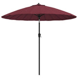Garden Parasol with Aluminium Pole 270 cm Bordeaux Red 47308