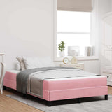 Box Spring Bed with Mattress Pink 120 x 220 cm Fabric 3398790