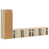 TV Cabinet Set Wall-mounted 3 pcs Sonoma Oak Engineered Wood 3408990