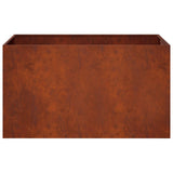 Garden Planter 2 pcs Rusty 100 x 50 x 50 cm Weathering Steel 8005287