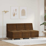 Modular Sofa Unit Armless 3 pcs Brown 55 x 74 x 82 cm 3399832