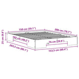 Bed Frame Brown 150 x 200 cm 873025