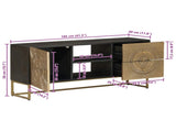 TV Cabinet with Drawer with Shelf Brass 105 x 30 x 50 cm 42020076