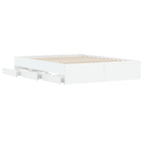 Bed Frame with Drawers without Mattress White 140x200 cm 3207273