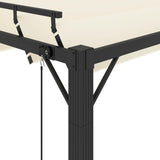 Gazebo with Louvered Roof 3x4 m Cream Fabric and Aluminium 313927