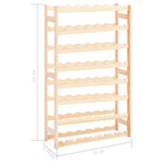 ZNTS Wine Rack for 56 Bottles Pinewood 286196