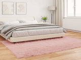 Faux Sheepskin Rug TAFALLA Pink 140 x 200 cm Polyester 42021549