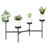 Flower Stand White 125 x 55 x 81 cm PP and Steel 42033401