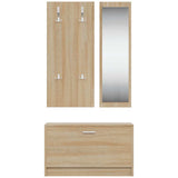 3-in-1 Shoe Cabinet Set Sonoma Oak Engineered Wood 342572