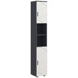 Line Embossed Tall Bathroom Storage Cabinet - Grey T3398P343527