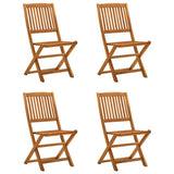 Garden Dining Set Brown Solid Acacia Wood Medium Foldable 3203353