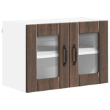 Wall Glass Cabinet LUCCA Brown Oak 60 x 31 x 40 cm 884979