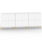 Sideboards 3 pcs White 60x35x70 cm Engineered Wood 3185767