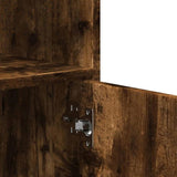 Rolling Cabinet Smoked Oak 55x40x91 cm Engineered Wood 853186
