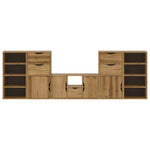 5 Piece TV Units with Storage ODDA Solid Wood Pine 3365376