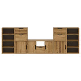 5 Piece TV Units with Storage ODDA Solid Wood Pine 3365376
