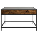 Coffee Table with Infinity LED Smoked Oak 70x50x41 cm 847684