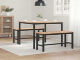 Dining Table Natural 80 x 80 x 75 cm Solid Pine Wood 892783