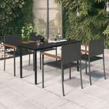 Garden Dining Set Black 3099415