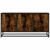 TV Cabinet Smoked Oak 100x35x50 cm Engineered Wood and Metal 848831