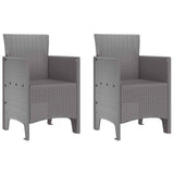 Garden Dining Set 3 pcs Light Grey Polypropylene 3378687