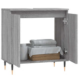 Bathroom Cabinet Grey Sonoma 58x33x60 cm Engineered Wood 831578