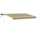 Manual Awning Frame with LEDs Green, Yellow and White 3 x 2.5 m 3420589