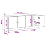 Bed Cabinet 2 pcs Black Oak 66 x 35 x 48 cm Engineered Wood 893716