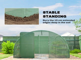 3 x 4 m Walk-in Polytunnel Greenhouse with Hinged Door and 8 Roll Up Mesh Windows, Garden Tunnel T3398P554297